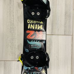 Mini Turbo Kids Snowboard with Binders - 90cm