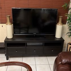 Dark Brown TV Console. 