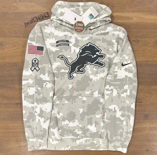 Detroit Lions ( SALUTE to SERVICE) hoodie- (Med, LARGE, XL,XXL)