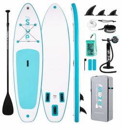 10'6'' SUP Anti-Slip EVA Deck Versatile Yoga Big Fin Inflatable Paddle Boards for Adults & Youth of All Skill Levels brand new funwater