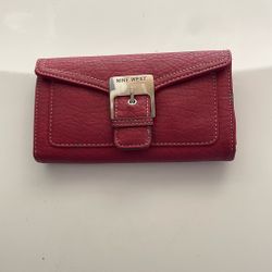Nine West, Womens Faux Leather Wallet & Credit Card Holder, Red