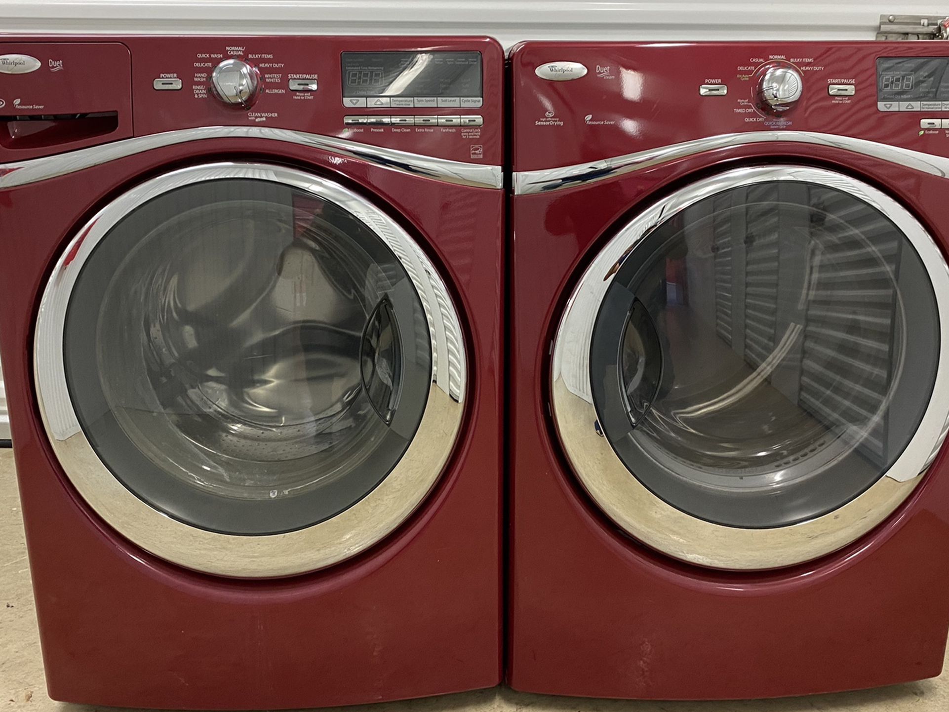 Whirlpool Duet Front Load Washer And Electric Dryer Set With Steam