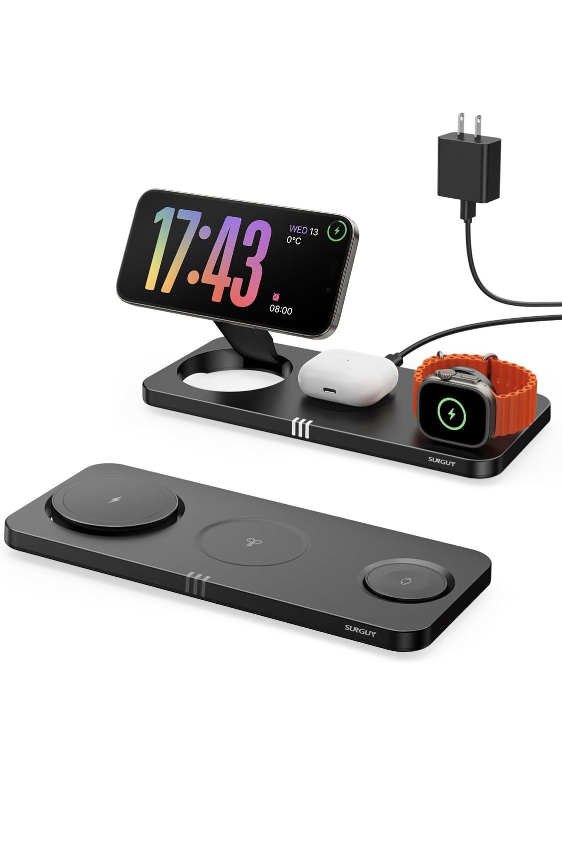 NEW Apple iPhone AirPods And Watch 3-1 Wireless Fast Charging Stand