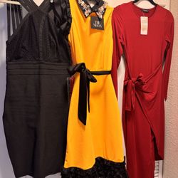 3 SEXY HOLIDAY Party Office DRESSES 👗 GORGEOUS BOUTIQUE NEW TAGS 