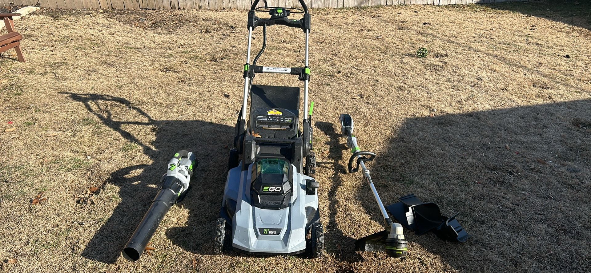 EGO Lawn care kit. Blower, Mower, Edger