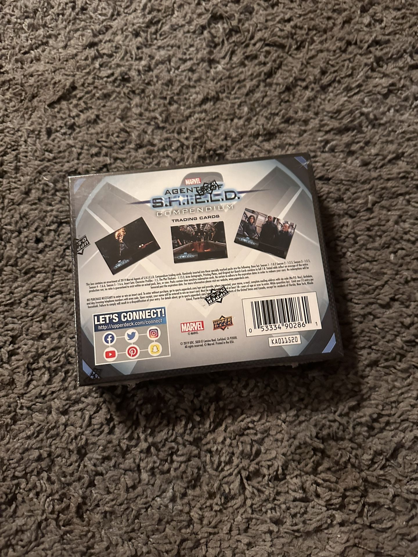 Agents of Shield Upper deck cards