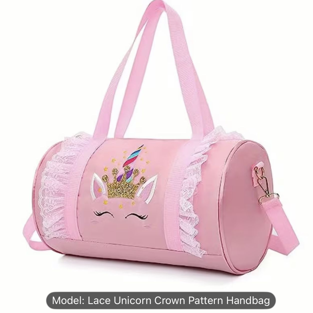 Durable Pink Ballet Duffel Bag | Adjustable Strap, Zipper Closure, Polyester Lining, Perfect for Dance & Gym Gear Storage, Gym Bag, Playful Design, Ba