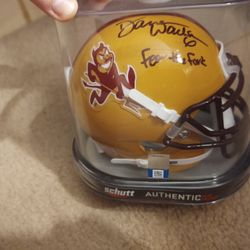 Arizona State University Darren Woodson Signed Mini Helmet 