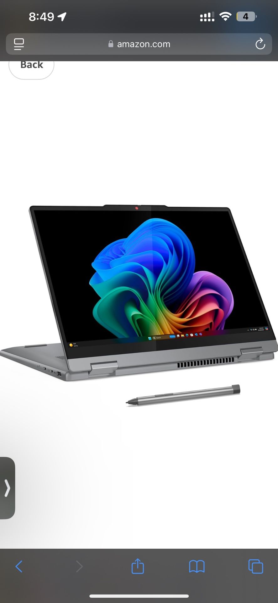 Lenovo - IdeaPad 5x - Copilot+ PC - 2-in-1 14" (WUXGA) Touchscreen Laptops- Snapdragon X Plus - 16GB - 512GB SSD - Luna Grey