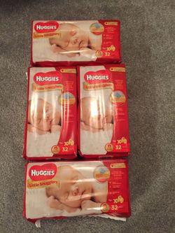 Huggies Newborn Diapers Lot of 4