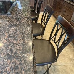 Set Of 4 Swivel 26” Counter Height Stools