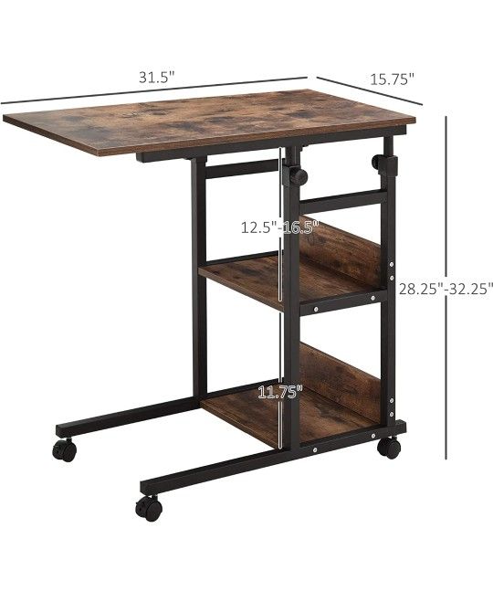 HOMCOM Industrial C-Shaped Mobile Rolling Sofa Side Table with 3-Tier Storage Shelving, Adjustable Height, & Wheels

￼

￼

Does it fit?

Use your came