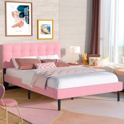 Brand new queen, pink bedframe for 120