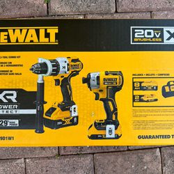 DEWALT XR POWER DETECT 2-Tool 20-Volt Max Brushless Power Tool Combo Kit with Soft Case (2-Batteries and charger Included)