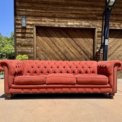 Brick Red Chesterfield Sofa