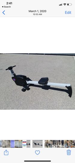 Rowing Machine with adjustable tension for resistance and folded up feature for space saver “new”