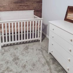 Crib, Changing Table, Dresser Set