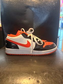 Air Jordan 1 Low Orange Black White Sneakers