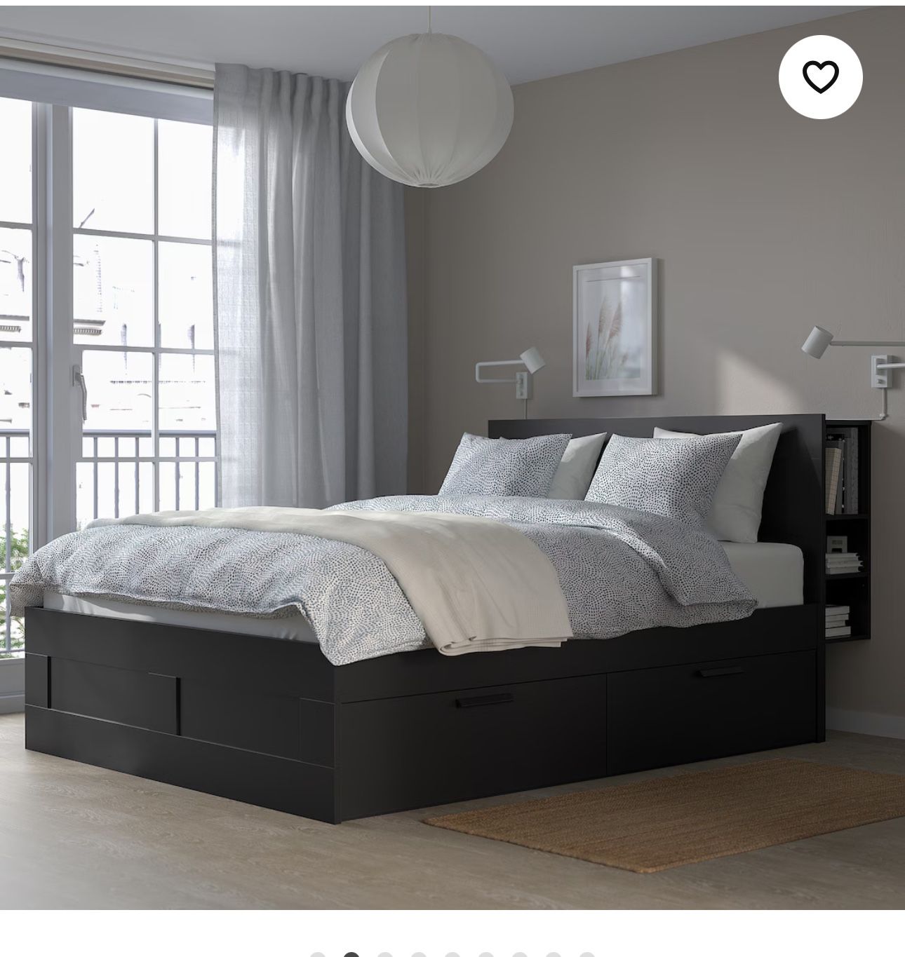 Ikea King Bed with Headboard 