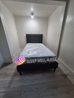 NEW TWIN BED FRAME AND MATTRESS