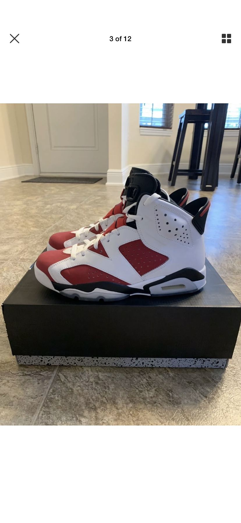 Air Jordan 6 Carmine **Size 8**