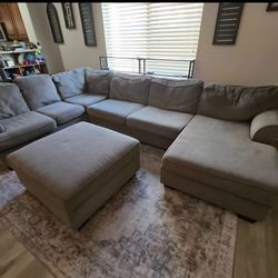 Large Sectional With Storage Ottoman