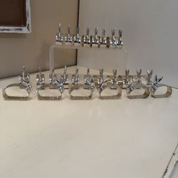 Vintage Silverplate Bunny Rabbit Napkin Rings Lot of 25 Easter Table Decor