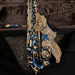 Blue And Gold Eastrock Alto Saxophone 