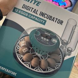 12 Egg Incubator with Automatic Egg Turning and Humidity Control, Egg Incubators for Hatching Eggs, Incubator for Chicken Eggs, Quail Eggs