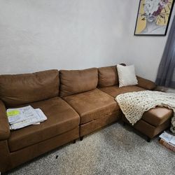 Reversible Suede Couch