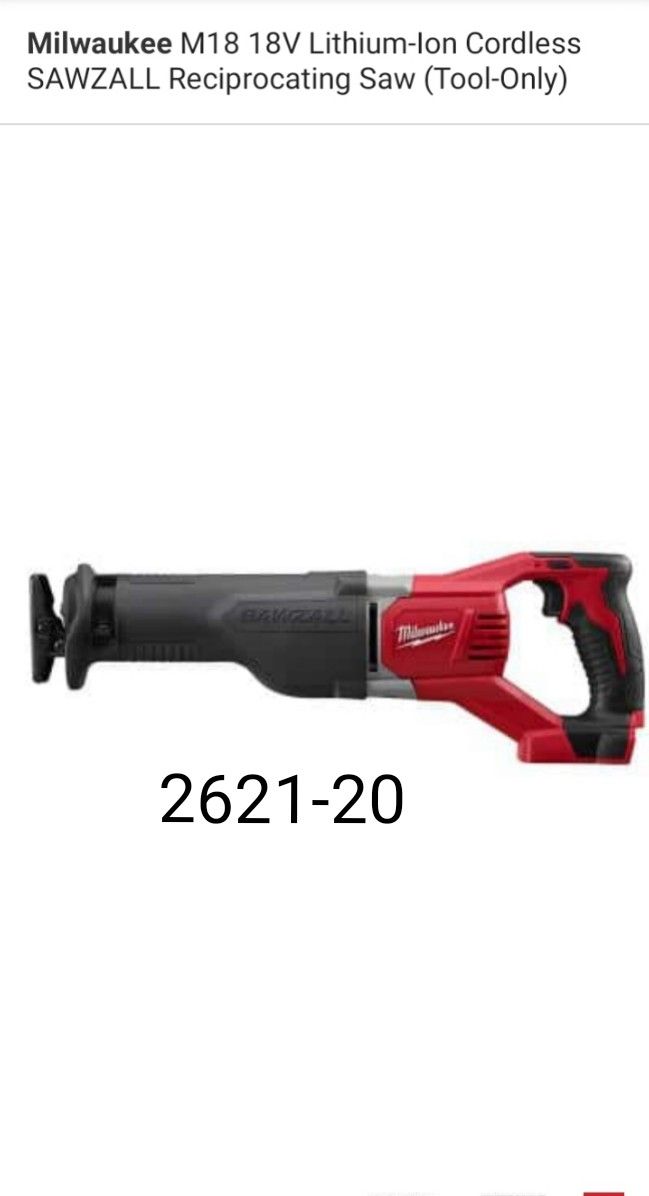 Milwaukee M18  Reciprocating Saw.. TOOL Only 