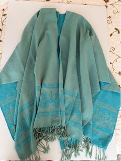 WRAP SHAWL TEAL COLOR