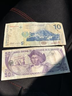 Billetes Del Salvador Antiguos 