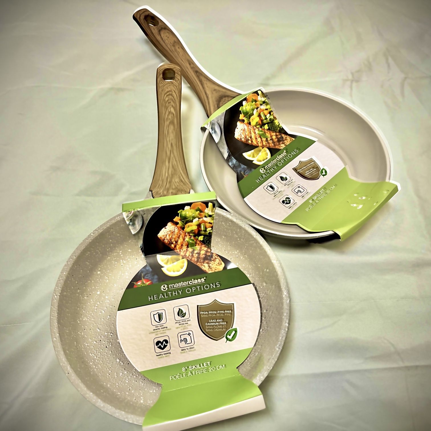 Masterclass NonStick Skillet Frying Pan Ceramic Premium Cookware 8