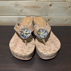 BNWOT Juno Girl Carla cork wedge sandals size 6