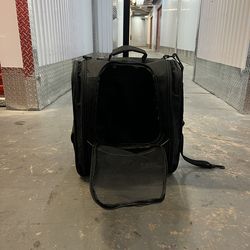 Airline Friendly Rolling Pet Carrier Wheeled Backpack Small Dog Cat Travel