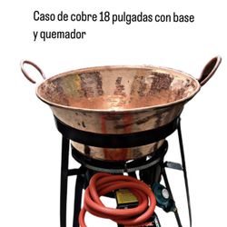 Cazo De Cobre Con Vase I Quemador En Especial