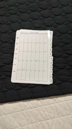 Franklin One-Page Monthly Calendar Tabs Item #: 82977