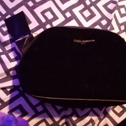 Dolce Gabbana Black Velvet Makeup Bag