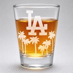 LA Etched Shot Glass Perfect Gift