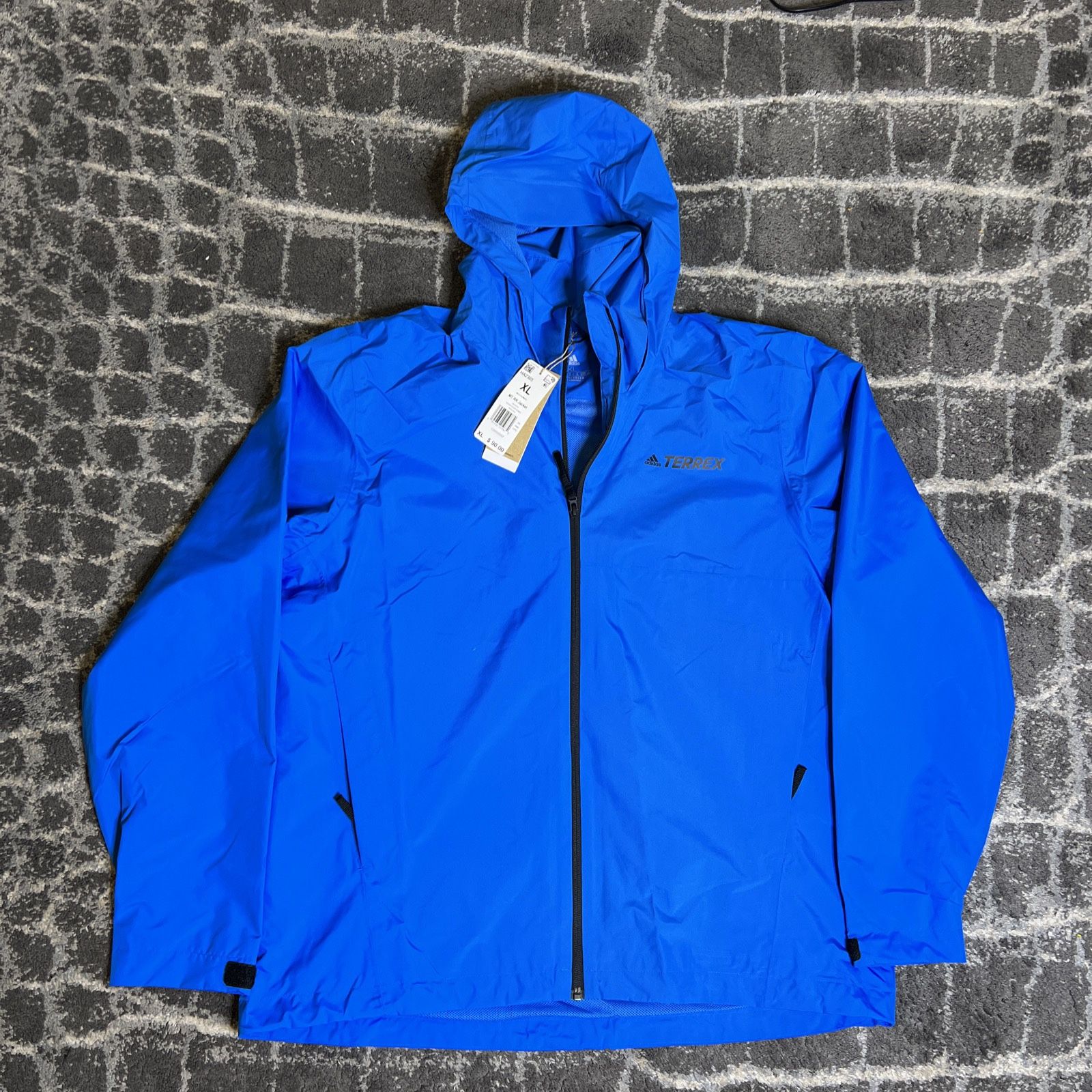 Adidas Terrex Multi Rain.rdy Hiking Rain Jacket Mens Size XL - Blue - HA2305