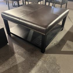 Leather Ottoman 