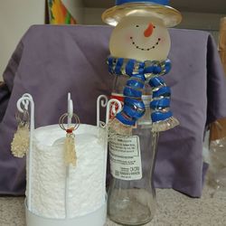 Vintage Snowman Wine Bottle Holder