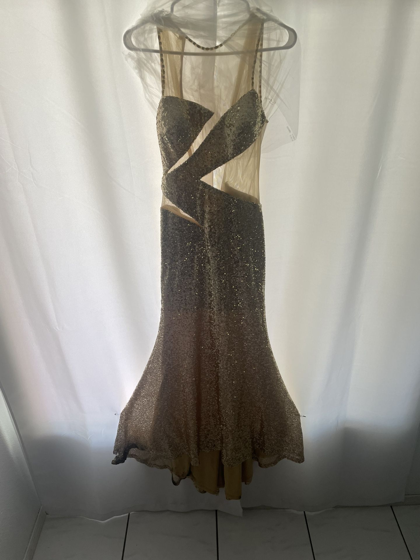 Elegant/Party Gold Dress