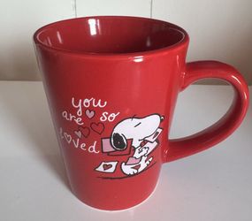Valentines snoopy mug