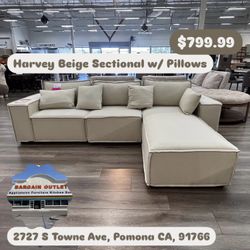 Harvey Beige Sectional
