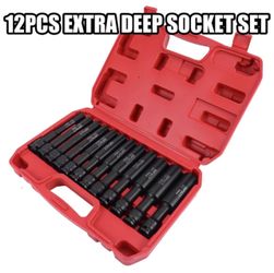 3/8" Drive, 12 PCS- Extra Deep Metric Socket Set,