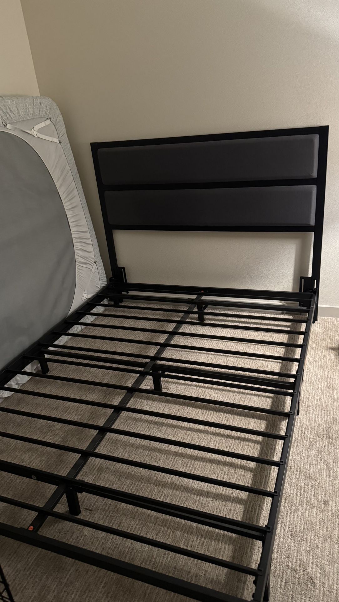 Queen Bed Frame With Base And Headboard