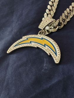 LA Chargers Cuban Link Chain Necklace