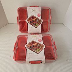 Cook With Color Sparkle Snack Box Food Storage Containers NEW 